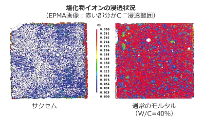 塩化物イオンの浸透性試験